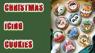 10 CHRISTMAS ANIMAL COOKIES~Satisfying Christmas Cookie Decorating with Royal Icing~Gingerbread