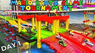 MARIO KARTS SLIME RACING | DIECAST CARS TOURNAMENT 1