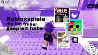 Robloxspiele die ich FRÜHER gespielt habe