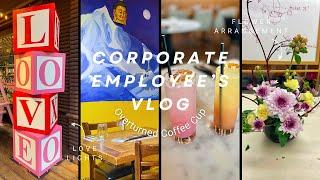 Corporate Employee's Vlog | Galentine's Day Outing, New Skincare Products & Flower Arrangement Class