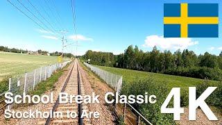 4K CABVIEW: Beautiful ride to the north of Sweden (Stockholm to Åre)