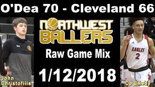 O'Dea 70 - Cleveland 66 (in 4k) -- raw 15-min full game highlight (1/12/2017)