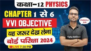 12th physics important objective question 2024/ch 1 से 6 तक,/12 physics imp mcqs for board exam 2024