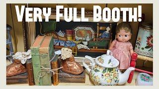 Antique Mall Booth Tour! It's BUSTING At The Seams! Before & After! Maximalist Styled Vintage Booth!