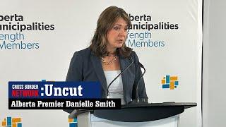 UNCUT: Premier Danielle Smith at Alberta Municipalities Media Scrum