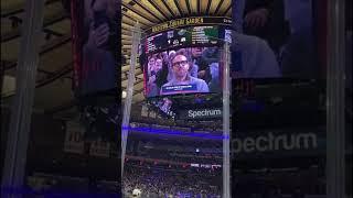 MSG roars when actor Ryan Reynolds kiss NHL legend Lundqvist onthe big screen