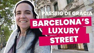 Walking Tour of PASSEIG DE GRÀCIA  Must-See Attractions, Luxury Stores, and Hidden Gems 