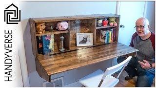 Save space! Build this wall mounted, fold down desk! : EP 025