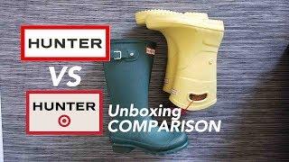 Hunter VS Target Hunter Tall Rainboots COMPARISON unboxing full review