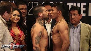 INTENSE FACE OFF BETWEEN LUCAS MATTHYSSE & TEWA KIRAM - KIRAM FLEXES ON MATTHYSSE!