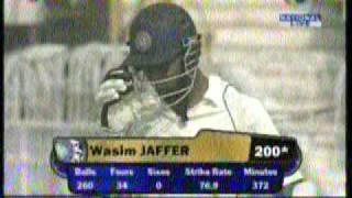 India vs Pak 2nd Test - Excellent  200 from Wasim Jaffer