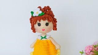 Very beautiful  How to make a beautiful doll face // Crochet head