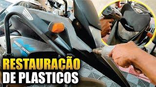 DICA PARA RESTALRAR PLASTICOS QUEIMADOS DE MOTOS RAPIDO E FÁCIL