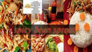SPICY BEAN SPROUT STIR FRY/HEALTHY RECIPE