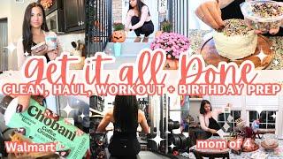 FALL 2024 MOM OF 4 GET IT ALL DONE | GROCERY HAUL | CLEAN, BAKE + BIRTHDAY PREP