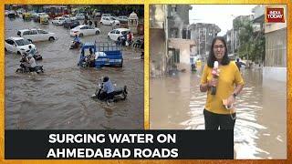 Watch Ground Report From Ahmedabad: First Floors Of Buildings, Cars Submerged | Gujarat Rain News