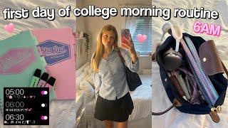 FIRST DAY OF COLLEGE 6AM MORNING ROUTINE *grwm*