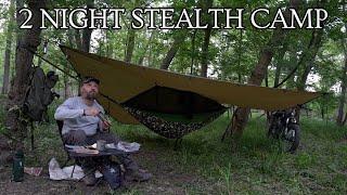 TWO NIGHTS Solo Urban Stealth Camp in a City Park | Hammock Camping | E-Bike Camping