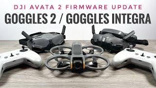 DJI Avata 2 and DJI Goggles 2, Goggles Integra Now Compatible