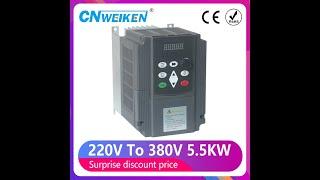 Inverter 5.5KW 220 into 380 out single phase 220V input Three-phase 380V output frequency converter