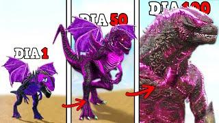 SOBREVIVI COMO O GIGANTE GODZILLA EVOLVED 100 DIAS! EVOLUI PARA O KAIJU REI DOS MONSTROS DINOSSAUROS