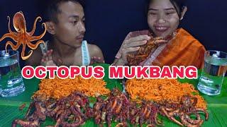 OCTOPUS MUKBANG with NOODLES ||couple mukbang