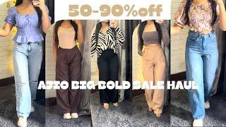 AJIO BIG BOLD SALE HAUL| AFFORDABLE TRENDY TOPS & TROUSERS| 50-90%off| COLLEGE OUTFIT IDEAS