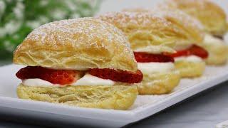 Only 5 ingredients – 60 minutes – easy puff pastry desserts