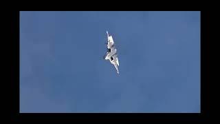 Su-57 extreme horizontal 180 degree turn without height loss