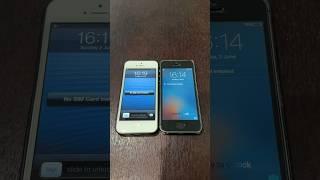 iPhone 5 on iOS 6 vs iPhone 5s on iOS 9 boot up test #shorts #iphone5 #ios6 #iphone5s #ios9