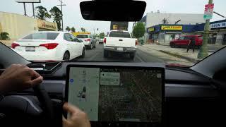 TESLA Full Self Driving RUSH HOUR City Traffic Lights | Tesla Model 3