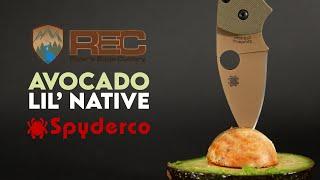 Avocado Spyderco Lil' Native - REC Exclusive