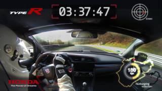 Honda 2017 Type R – VBox Nürburgring lap record footage