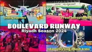 Boulevard runway newly opened in Riyadh Season 2024 Saudia Actual Flights on Show ️#travelvlogs