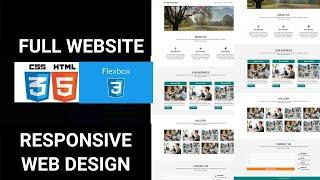 Build a Complete Responsive Website Using HTML And CSS | Step by Step for Beginners