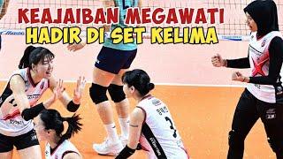 MEGAWATI HANGESTRI KEMBALI HADIRKAN KEAJAIBAN SET KELIMA RED SPARK VS GS CALTEX V LEAGUE 2024