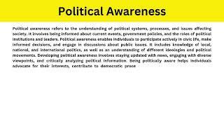 Short Paragraph on Political Awareness