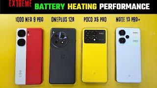 iQOO Neo9 Pro vs OnePlus 12R vs POCO X6 Pro vs Note 13 Pro+ | Extreme Battery Drain, Performance & 