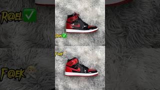 Real Vs Fake Patent Bred Jordan 1 #sneakerhead #sneakers #viral