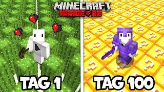 100 Tage, aber der BODEN ÄNDERT SICH JEDEN TAG in Minecraft Hardcore!