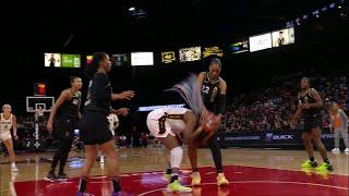 2 Minutes Of A'ja Wilson & Aliyah Boston BATTLING Each Other In Las Vegas Aces Win vs Indiana Fever!