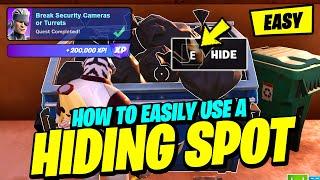 How to EASILY Use a HIDING SPOT in different matches - Fortnite Solid Snake Quest