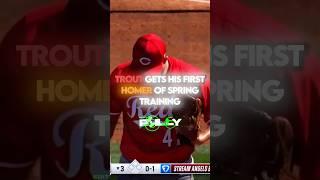 Trout Gets His First Homer In Spring Training #baseball #mlb #clan #shorts #ssc