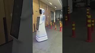 Reception robots based on our mobile chassis