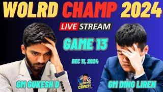 BAGONG TIRA AGAD SA OPENING! GUKESH VS DING! World Chess Championship 2024 Round 13