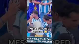 Lionel Messi Ignored Salt Bae After Winning the World Cup #shorts