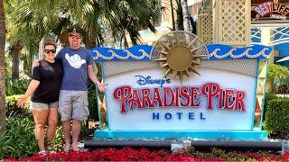 Disney’s Paradise Pier Hotel! Full Tour - Pool & Park View Room! + Dinner at California Adventure!