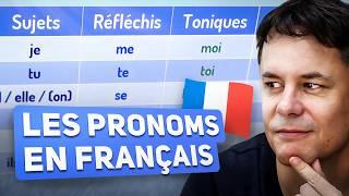 Tous les PRONOMS en Français. Pronoms personnels, relatifs, possessifs, démonstratifs, etc.