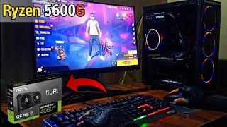 ₹50000 full PC setup ryzen 5600g rtx 3060ti antsport RGB budget  for freefire GTA5 minecraft gaming