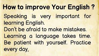 How to Improve Your English  English Speaking Practice 